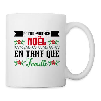 Notre premier Noël en tant que famille - Mug blanc - blanc - Droite