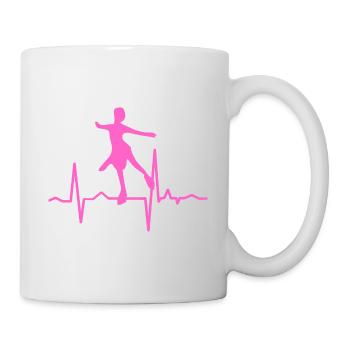 Cool Awesome Ice Skating Heartbeat T-Shirt Cadeau - Mug blanc - blanc - Droite