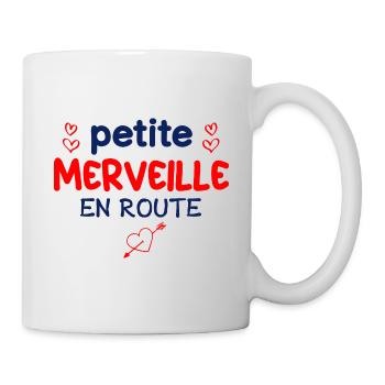 Petite merveille en route idée cadeau future maman - Mug blanc - blanc - Droite