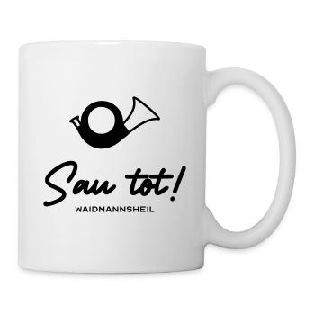 Sau tot - Tasse - Weiß - Rechts