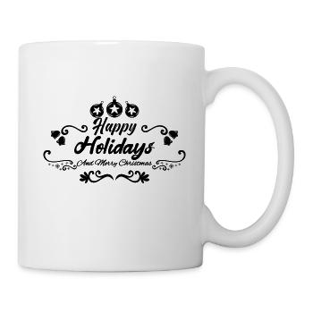 Frohe Weihnachten, frohe Feiertage 2023.Weihnachtsgeschenk. - Tasse - Weiß - Rechts