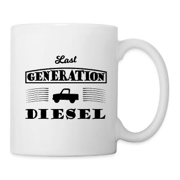 La dernière génération de diesel - Mug blanc - blanc - Droite