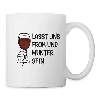 Weihnachten: Froh & Munter - Tasse - Weiß - Rechts