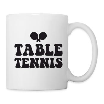 Table Tennis Table Tennis Bat Ping Pong - Mug - white - Right