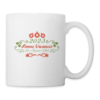 Joyeux Noel, bonne vacances 2023.Cadeau Noël. - Mug blanc - blanc - Droite
