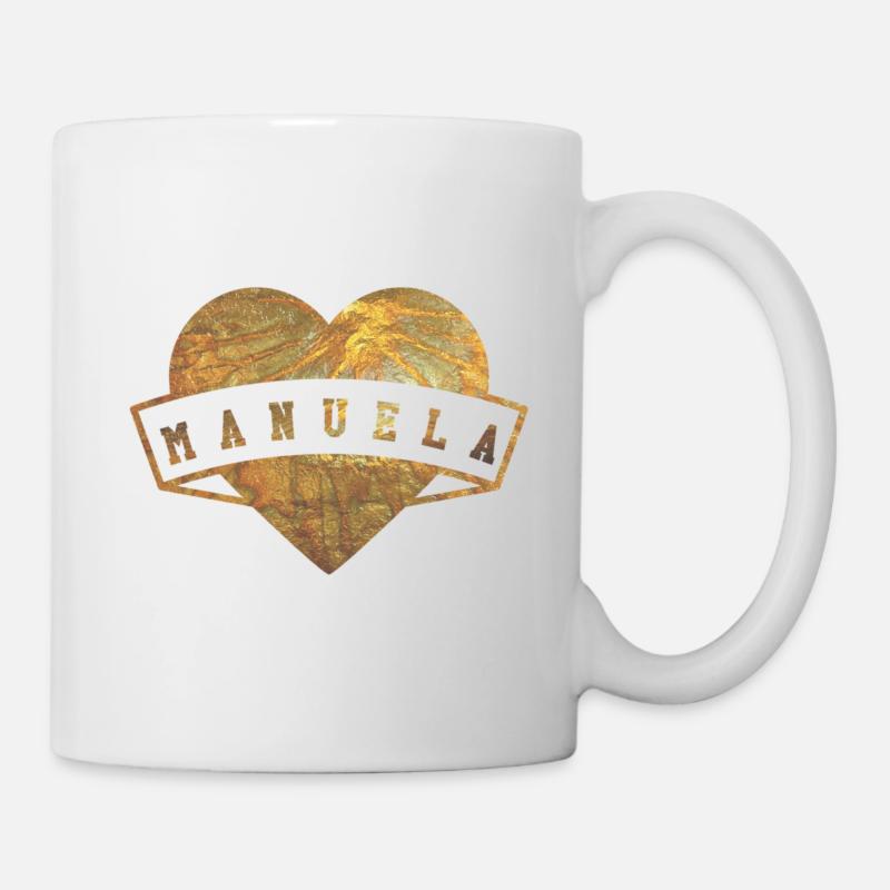 Manuela Herzen Gold - Tasse - Weiß