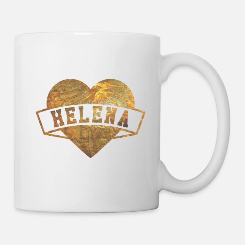 Helena Herzen Gold - Tasse - Weiß