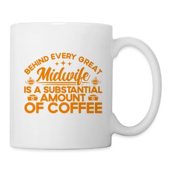 Geburtshelfer Doula Hebamme Geschenk - Tasse - Weiß - Rechts