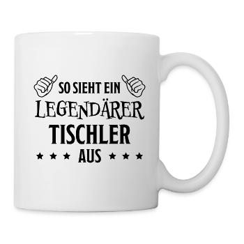 Tischler Lustiger Spruch Beruf Tischler Geschenk - Tasse - Weiß - Rechts