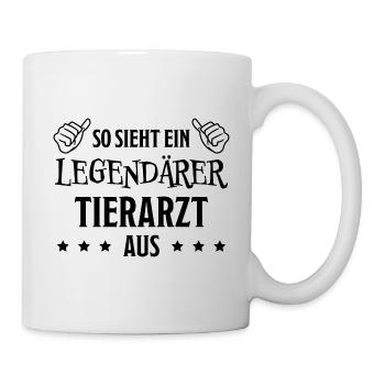 Tierarzt Lustige Spruch Beruf Tierarzt Geschenk - Tasse - Weiß - Rechts