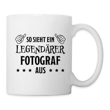 Fotograf Lustiger Spruch Beruf Fotografen Geschenk - Tasse - Weiß - Rechts