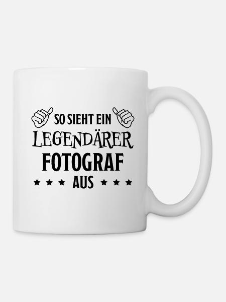 Fotograf Lustiger Spruch Beruf Fotografen Geschenk - Tasse - Weiß