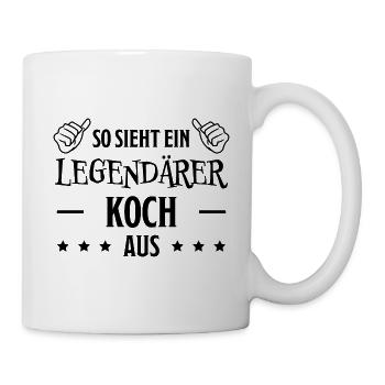 Koch Lustig Spruch Beruf Gastronomie Koch Geschenk - Tasse - Weiß - Rechts