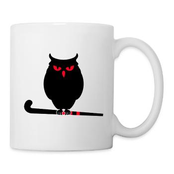 Joueur de hockey sur gazon Amateur de hockey « Hibou de hockey » - Mug blanc - blanc - Droite