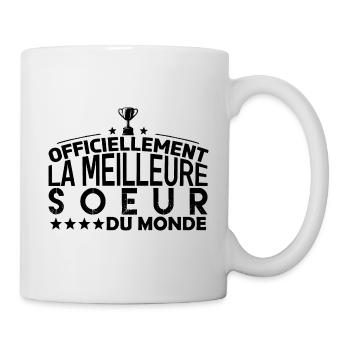 Soeur la meilleure soeur cadeau pour soeur - Mug blanc - blanc - Droite