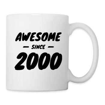 2000 Jahrgang Awesome Since 2000 Geschenkidee - Tasse - Weiß - Rechts
