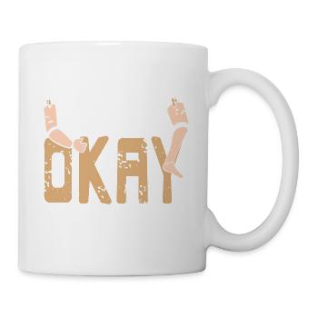 I'm Just Okay Retro Funny Prosthesis Designs - Mug - white - Right