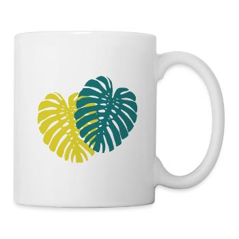 Feuille de Monstera - Mug blanc - blanc - Droite