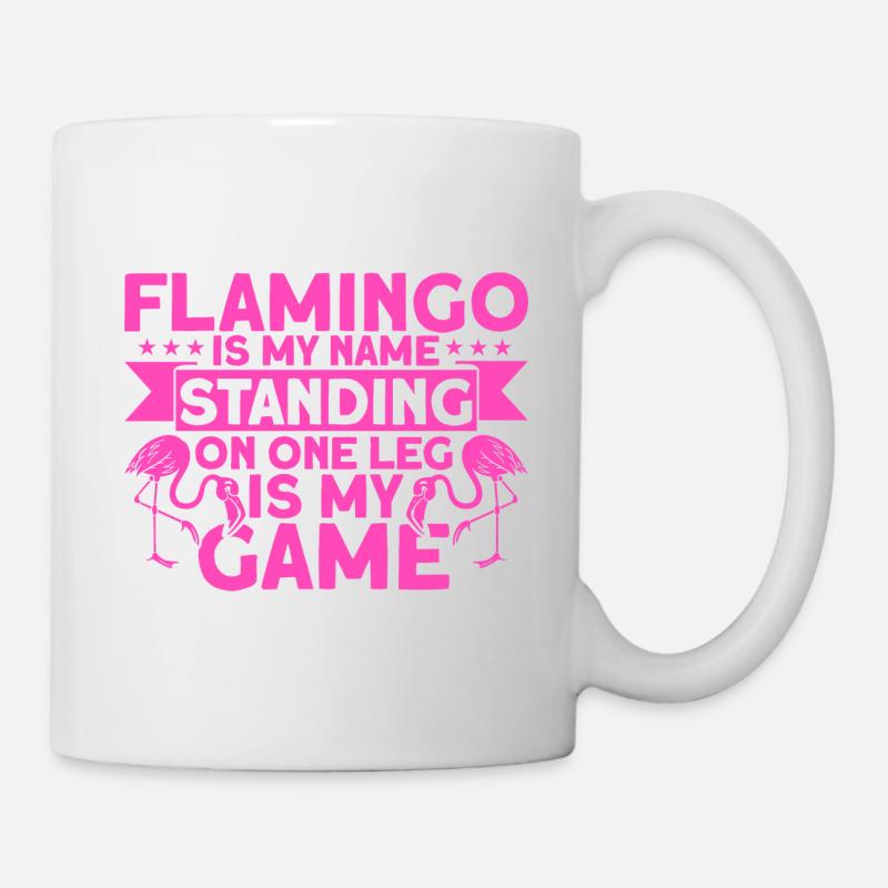 Flamingo ist mein Name Amputierte Geschenk - Tasse - Weiß