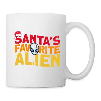 L’extraterrestre préféré du Père Noël, Alien Gesch - Mug blanc - blanc - Droite