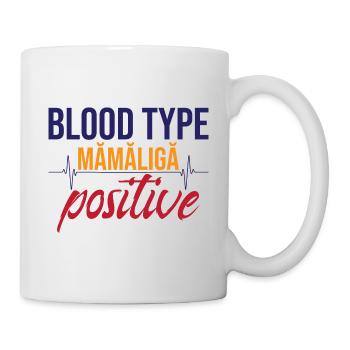 Groupe sanguin Mamaliga Positif - Mug blanc - blanc - Droite