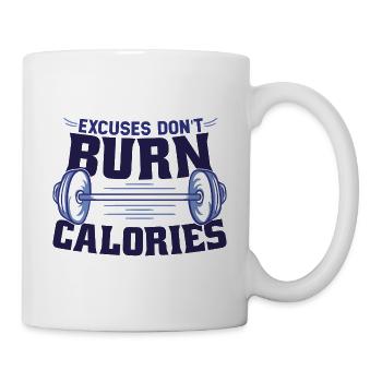 Les excuses ne brûlent pas de calories Entraînement physique - Mug blanc - blanc - Droite