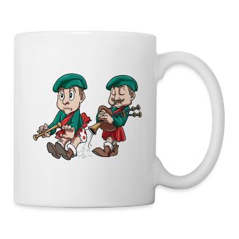 Dudelsack Witz Lusitg Spass - Tasse - Weiß - Rechts