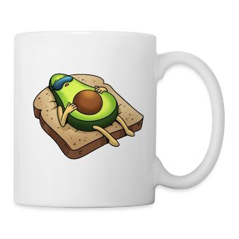 Avocado auf einer Toastscheibe - Tasse - Weiß - Rechts