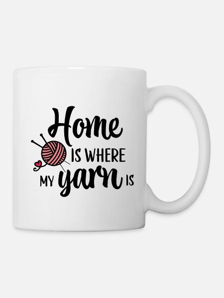 La maison est l'endroit où se trouve mon fil - Mug blanc - blanc