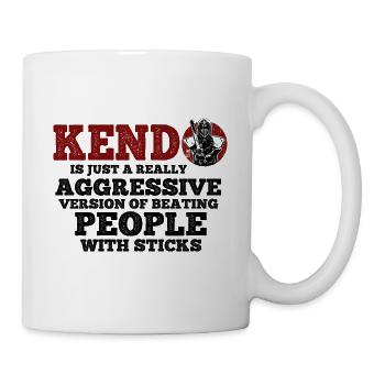 Japanischer Schwertkampf Kendo - Tasse - Weiß - Rechts