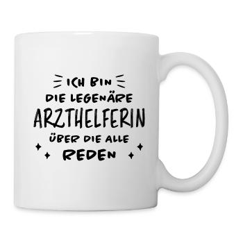 Arzthelferin Lustiger Spruch Arzthelferin Geschenk - Tasse - Weiß - Rechts