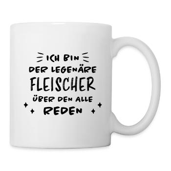 Fleischer Metzger Lustig Spruch Fleischer Geschenk - Tasse - Weiß - Rechts