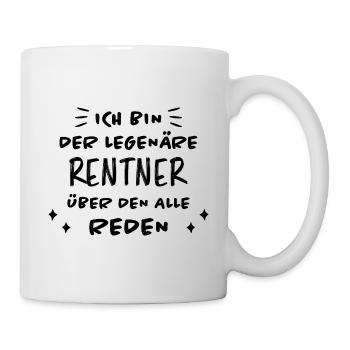 Rentner Lustiger Spruch Rente Ruhestand Geschenk - Tasse - Weiß - Rechts