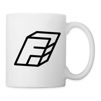 Lettre d’esquisse F - Mug blanc - blanc - Droite