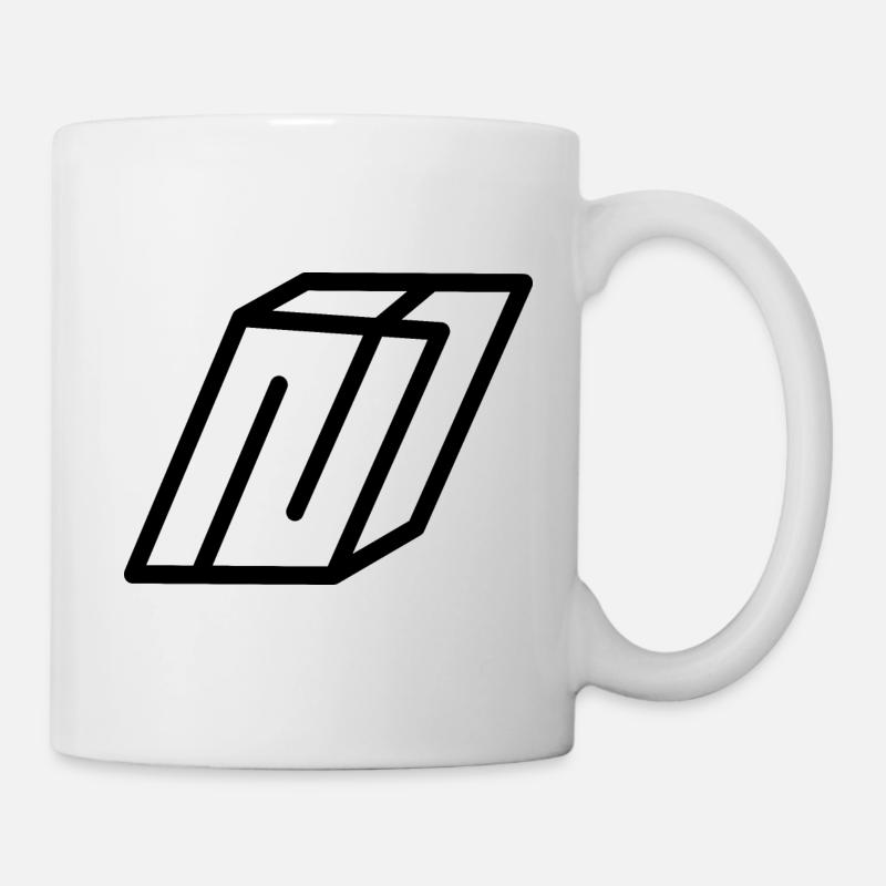 Lettre d’esquisse N - Mug blanc - blanc