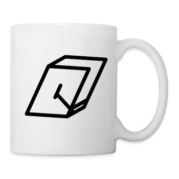 Lettre d’esquisse Q - Mug blanc - blanc - Droite