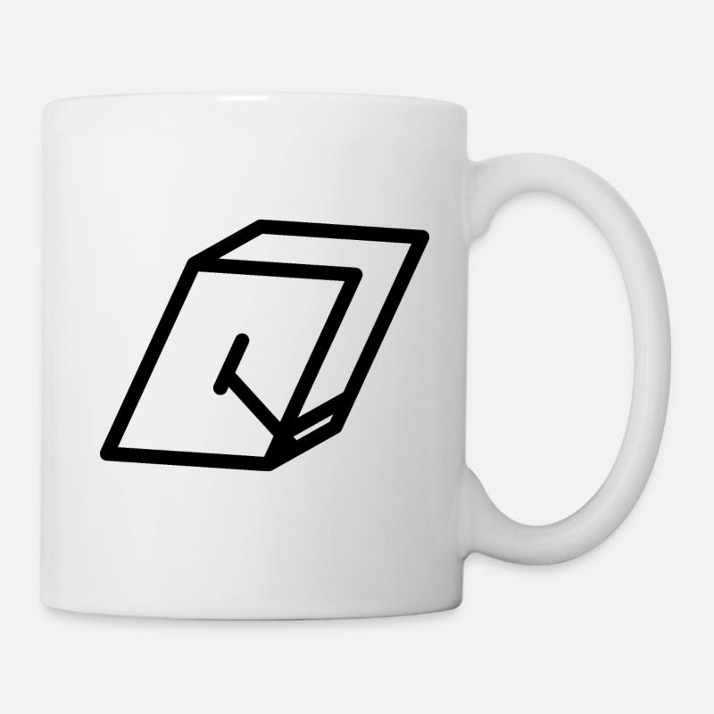Outline Letter Q - Mug - white
