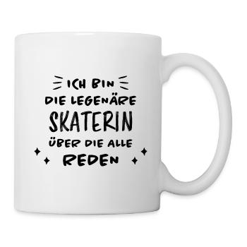 Skaterin Lustiger Spruch Skating Sprüche Geschenk - Tasse - Weiß - Rechts
