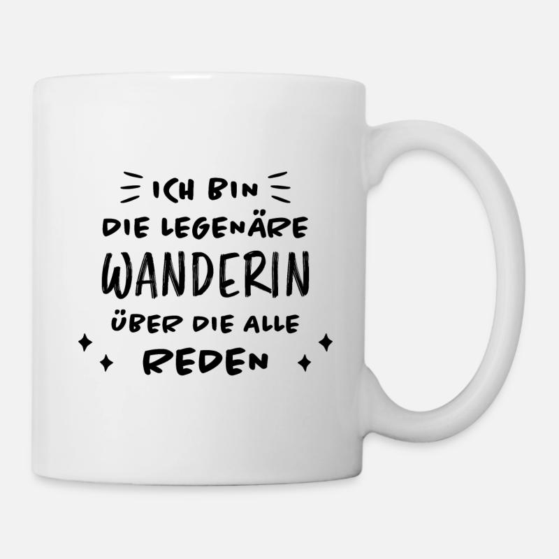 Wanderin Lustiger Spruch Outdoor Wandern Geschenk - Tasse - Weiß