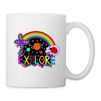 Explorez le monde Hippie Universe Rainbow Cool - Mug blanc - blanc - Droite