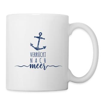 Verrückt nach Meer - Wellen Nordsee - Tasse - Weiß - Rechts