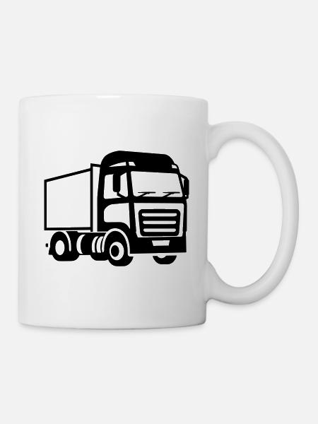 Lkw - Tasse - Weiß