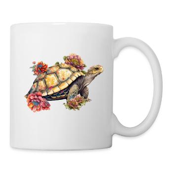 Jolie tortue - Mug blanc - blanc - Droite