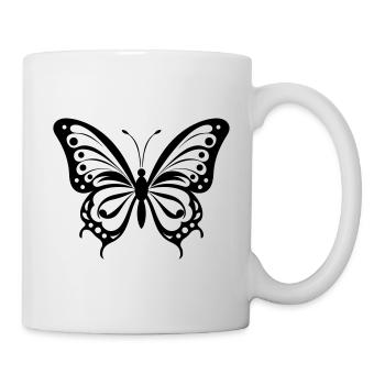 Papillon - Mug blanc - blanc - Droite