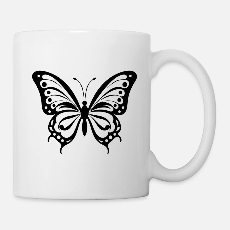 Schmetterling - Tasse - Weiß