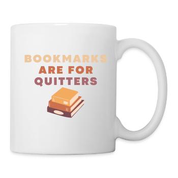 Lesezeichen sind für Aussteiger - Funny Bookworm - Tasse - Weiß - Rechts