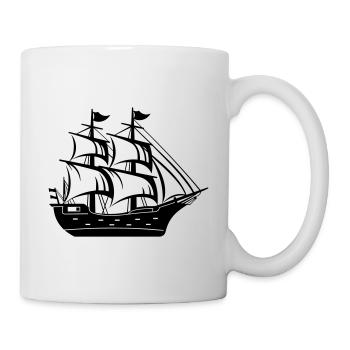 Piratenschiff - Tasse - Weiß - Rechts