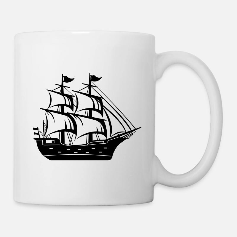 Bateau pirate - Mug blanc - blanc