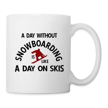 Snowboard Spruch für Snowboarder - Tasse - Weiß - Rechts
