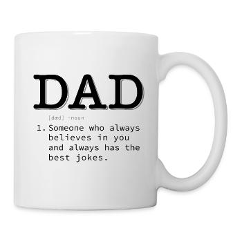Dad Defined - Papa hat immer die besten Witze - Tasse - Weiß - Rechts